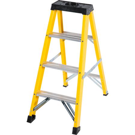 285-154 RS PRO Aluminium, Fiberglass 4 steps Step Ladder, 2.27m open length