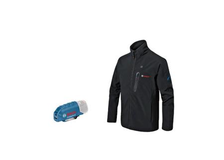 06188000DY Bosch GHJ Black, Thermal Insulation Softshell Jacket, M