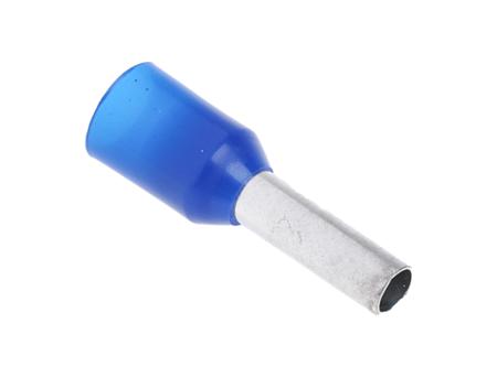 458-780 RS Pro Insulated Crimp Bootlace Ferrule, 8mm Pin Length, 2.6mm Pin Diameter, 2.5mm² Wire Size, Blue