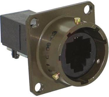 RJ11F21G Amphenol Socapex RJ11Field Series 6-Port RJ11 Female Adapter, UTP
