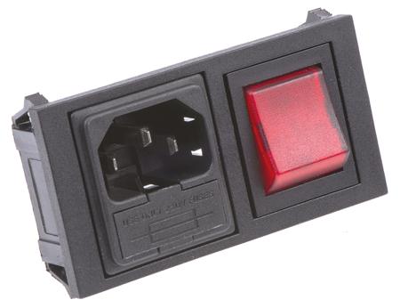 BZH01/Z0000/11 Bulgin C14 Snap-In IEC Connector Male, 10A, 250 V, Fuse Size 5 x 20mm