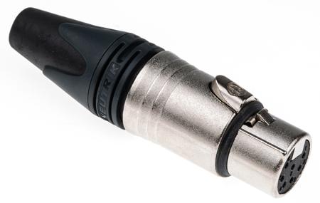 NC7FXX Neutrik Cable Mount XLR Connector, Female, 50 V, 7 Way, Silver over Nickel Plating