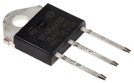 BTA26-600BRG STMicroelectronics Through Hole, 3-pin, TRIAC, 600V, Gate Trigger 1.3V 600V