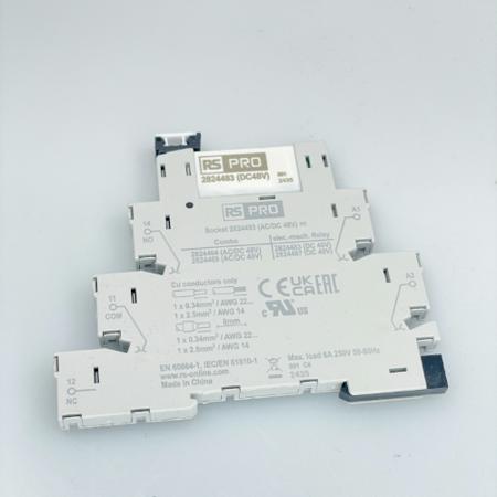 282-4466 RS PRO Interface Relay, DIN Rail Mount, 12V ac/dc Coil, SPDT, 1-Pole, 6A Load