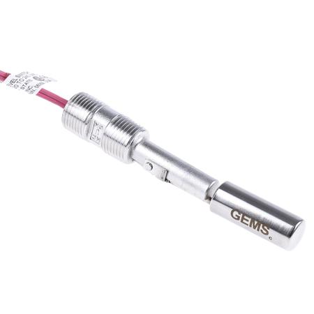 164870 Gems Sensors LS-7 Series Horizontal Stainless Steel 316 Float Switch, Float, 610mm Cable, SPST NO/NC