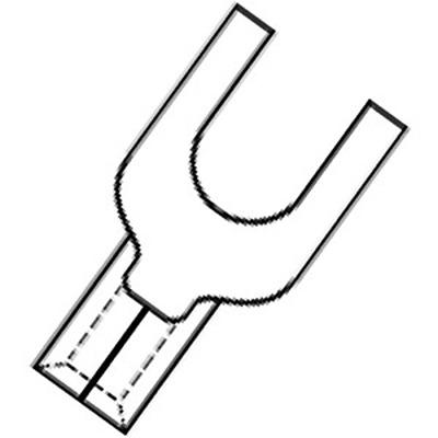 19141-0083 Molex 1914 Uninsulated Fork Terminal, 12AWG to 10AWG, M4 Stud Size, Grey