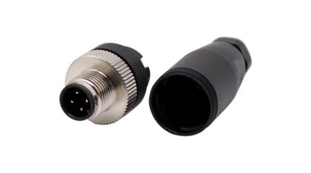 RND-205-01201 RND Connector, 4 Contacts, Cable Mount, M12 Connector, Plug, Male, IP67, RND 205 Series