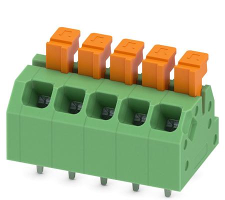1864312 Phoenix Contact SPTAF 1/ 5-3.5-LL Series PCB Terminal Block, 5-Contact, 3.5mm Pitch, Through Hole Mount, 2-Row