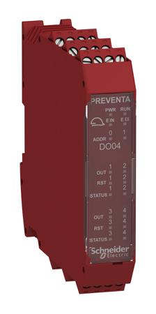 XPSMCMDO0004 Schneider Electric Preventa Series Output Module, 4 Inputs, 8 Outputs, 24 V dc