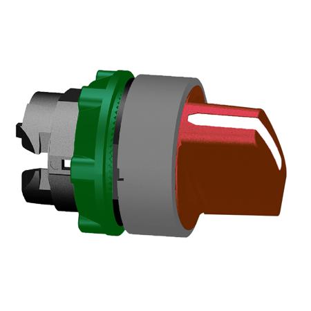 ZB5AD304C0 Schneider Electric ZB5 Series 3 Position Selector Switch Head, 22mm Cutout, Red Handle