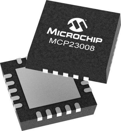 MCP23008T-E/ML Microchip I/O Expander Serial-SPI 18-Pin QFN,