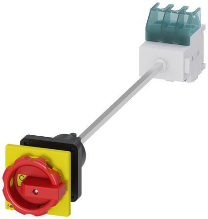 3LD2244-0TK53 Siemens 3 Pole DIN Rail Isolator Switch - 32A Maximum Current, 12kW Power Rating, IP65
