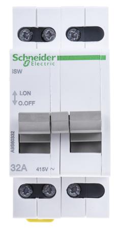 A9S60332 Schneider Electric 3P Pole Isolator Switch - 32A Maximum Current, IP40