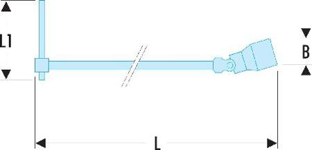 99C-7 Facom 7 mm Socket Wrench, Hex Drive With T-Handle Handle