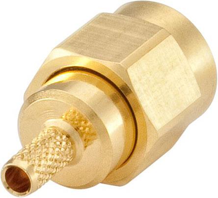 183429 Rosenberger Straight 50Ω Cable Mount, Flange Mount Bulkhead Fitting SMA Connector, Crimp, Solder Termination Flexible