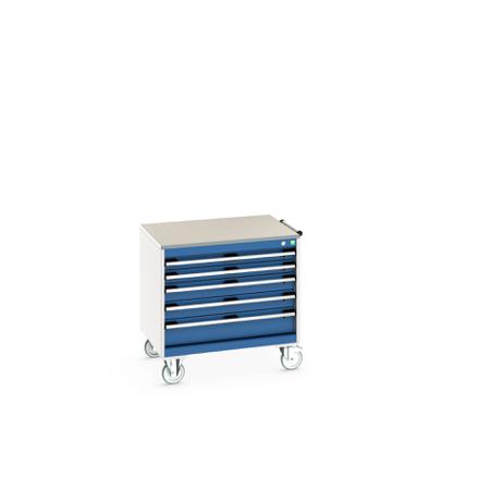 40402154-11V Bott, 5 Drawer Sheet Steel Floor Standing Storage Cabinet, 800 X 650 X 790mm