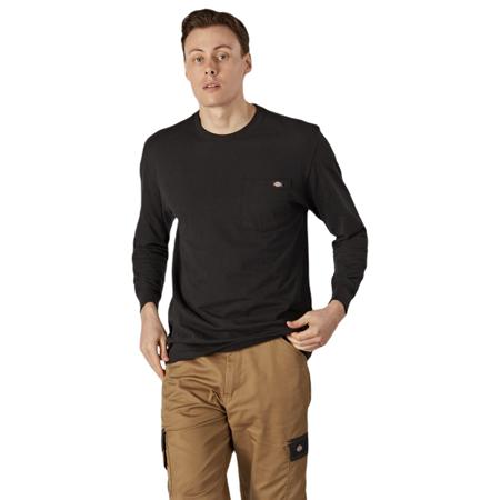 DK0WL450BLK1 Dickies Black Cotton Long Sleeve T-Shirt, UK- XXL, EUR- XXL