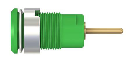 23-3010-25 Multi Contact Green Female Banana Plug - Screw, 1kV