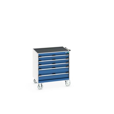 40402057-11V Bott, 5 Drawer Sheet Steel Floor Standing Storage Cabinet, 800 X 650 X 885mm