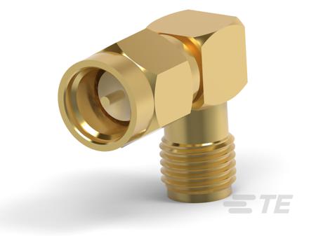 1055064-1 Right Angle 50Ω RF Adapter SMA Plug to SMA Socket 0 → 18GHz