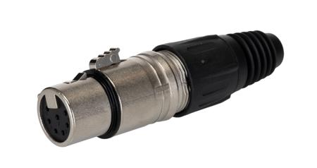 208-5180 RS PRO Cable Mount XLR Connector, Female, 75 V, 7 Way, Nickel Plating