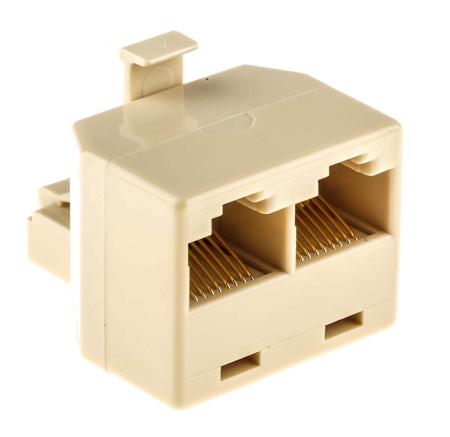 186-3105 RS PRO 2-Port RJ45 Adapter