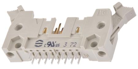 09185167914 HARTING SEK 18 Series Straight Through Hole PCB Header, 16 Contact(s), 2.54 mm Pitch, 2 Row, Shrouded