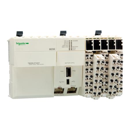 TM258LD42DT Schneider Electric Modicon M258 PLC CPU, Ethernet Networking, 128000 Instructions Program Capacity, 26 Inputs