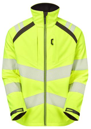 LFE965-14 PULSAR LFE965 Yellow Women Hi Vis Softshell Jacket, 14