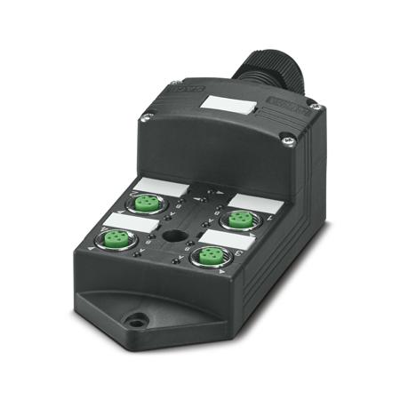 1516784 Phoenix Contact 15167 Series Sensor Hub, M12, 4 way, 4 port