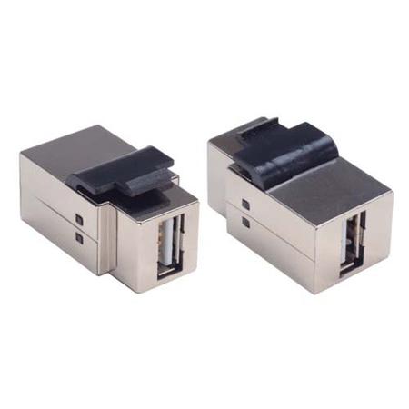 UADKEY-AA L-Com Straight, Panel Mount, Plug- Single Port Type Type A 2 USB Connector