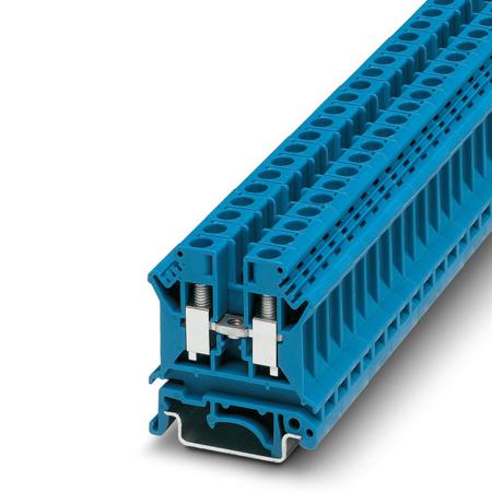 3004977 Phoenix Contact  UK 6 N BU Series Blue, 0.2 → 6mm², Single-Level, Screw Termination, ATEX