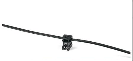 156-00570-T50ROSEC4A-PA66W-BK HellermannTyton EdgeClip Series, Black Nylon 66 Cable Tie Assemblies200mm x 4.6mm