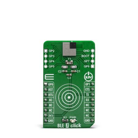 MIKROE-3872 MikroElektronika BLE 7 Click BGX13S22GA-V31 BLE Module mikroBus Click Board for Health, Sports, Wellness Devices