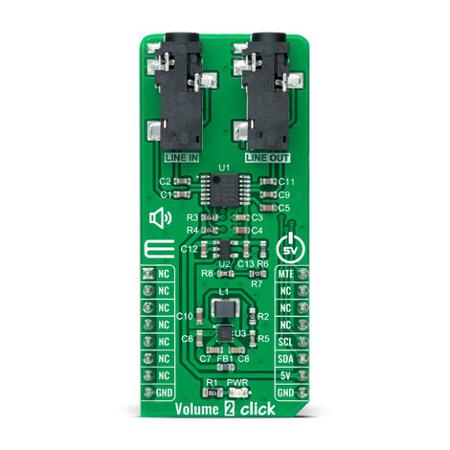 MIKROE-4560 MikroElektronika , Volume 2 Click Signal Processing Add On Board for mikroBUS socket for NJU72341