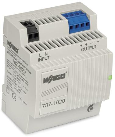 787-1020 WAGO Switching Power Supply, , 5V dc, 5.5A, 27.5W, 100 → 240V ac Input Voltage
