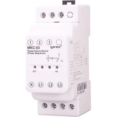 MKC-03 ENTES Phase Monitoring Relay, 3 Phase, SPDT, DIN Rail