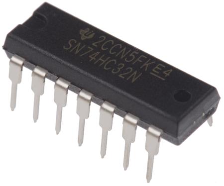 SN74HC32N Texas Instruments , Quad 2-Input OR Logic Gate, 14-Pin PDIP
