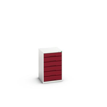 16925014-24 Bott 6 Cabinet, Steel, 800mm x 525mm x 550mm, Light Grey, Red