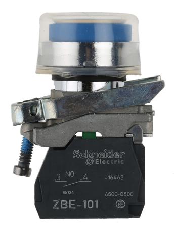 XB4BP61 Schneider Electric Harmony XB4 Blue Push Button NO Spring Return