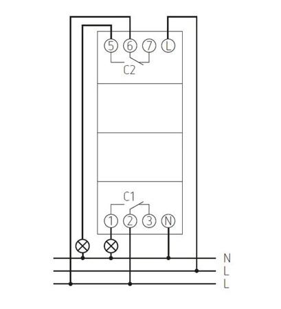 43-03-0003-1 2 Channel Digital DIN Rail Time Switch Measures Days, Hours, Minutes, Seconds, 12 → 24 V ac/dc