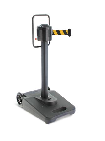 SMART2050NJ1 Viso Black Polypropylene, Steel Retractable Barrier, 20m, Black/Yellow Tape