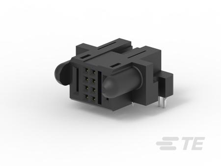 2-6450880-5 TE Connectivity MULTI-BEAM Series Right Angled Board Mount PCB Header, 10-Contact, 4-Row, 2.54mm Pitch, Press Fit,