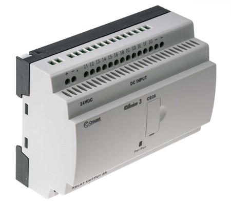 88970031 Crouzet Millenium 3 Series Logic Module, 24 V dc Supply, Relay Output, 18-Input, Analogue, Digital Input