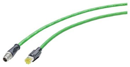 6XV18785TN30 Siemens Cat6a Male M12 to RJ45 Ethernet Cable, Aluminium foil with a braided tin-plated copper wire screen Shield,