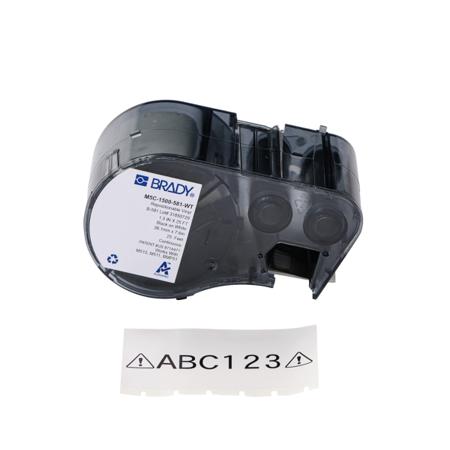 177009 Brady B-581 Black on White Black Print Label Roll, 38.1mm Width, 1Per Pack Qty