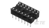 1825376-2 TE Connectivity, DIPLOMATE Straight 28 Way, Socket Mount Slotted Pin Pin IC Dip Socket