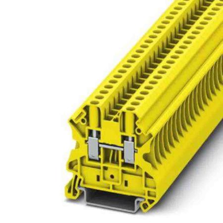 3045114 Phoenix Contact  UT 4 Series Yellow, 0.14 → 6mm², Screw Termination, ATEX, IECEx
