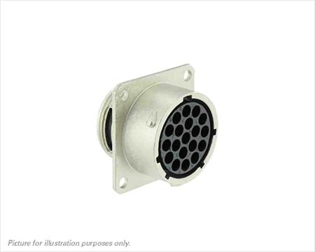 UT001619SH Souriau Sunbank by Eaton Circular Connector, 19 Contacts, Flange, Standard Connector, Plug, Female, IP68, IP69K, UT0