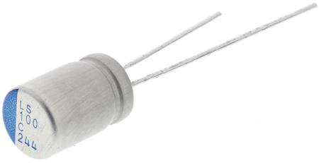 PLS1C101MDL4 Nichicon 100μF Through Hole Polymer Capacitor, 16V dc